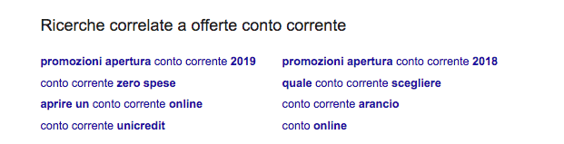 ricerche correlate