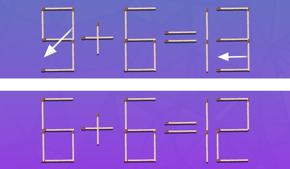 En utfordring for genier: Du må dra to fyrstikker for å få likheten riktig