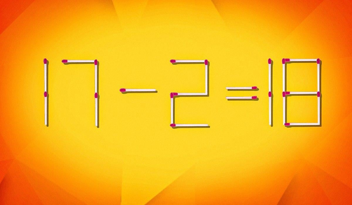 Hvor du skal flytte 1 fyrstikk for å gjøre likheten riktig: et fascinerende puslespill