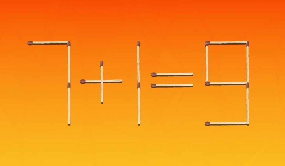 Hvilke 2 fyrstikker skal flyttes: 97 % av folk klarer ikke å svare på 8 sekunder