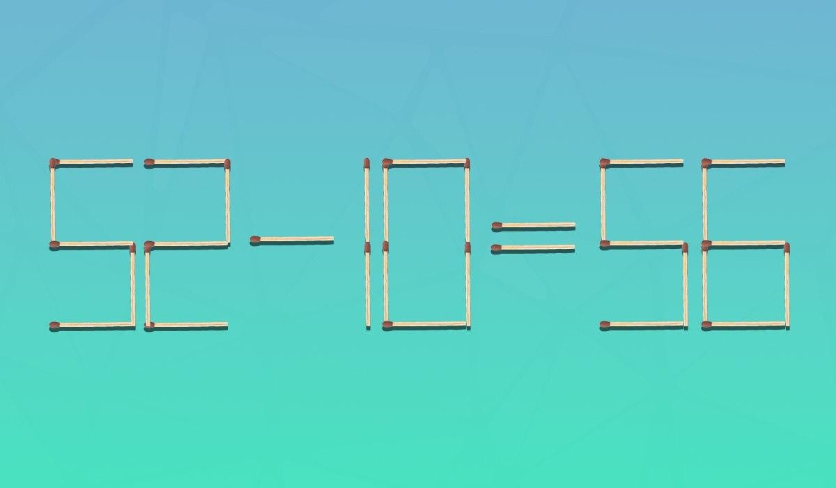 Veldig vanskelig gåte: Du trenger bare å flytte to fyrstikker for å få likheten riktig